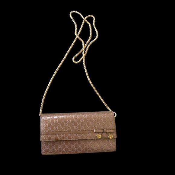 GUCCI GG Logo Guccissima Long Leather Wallet - Picture 1 of 8